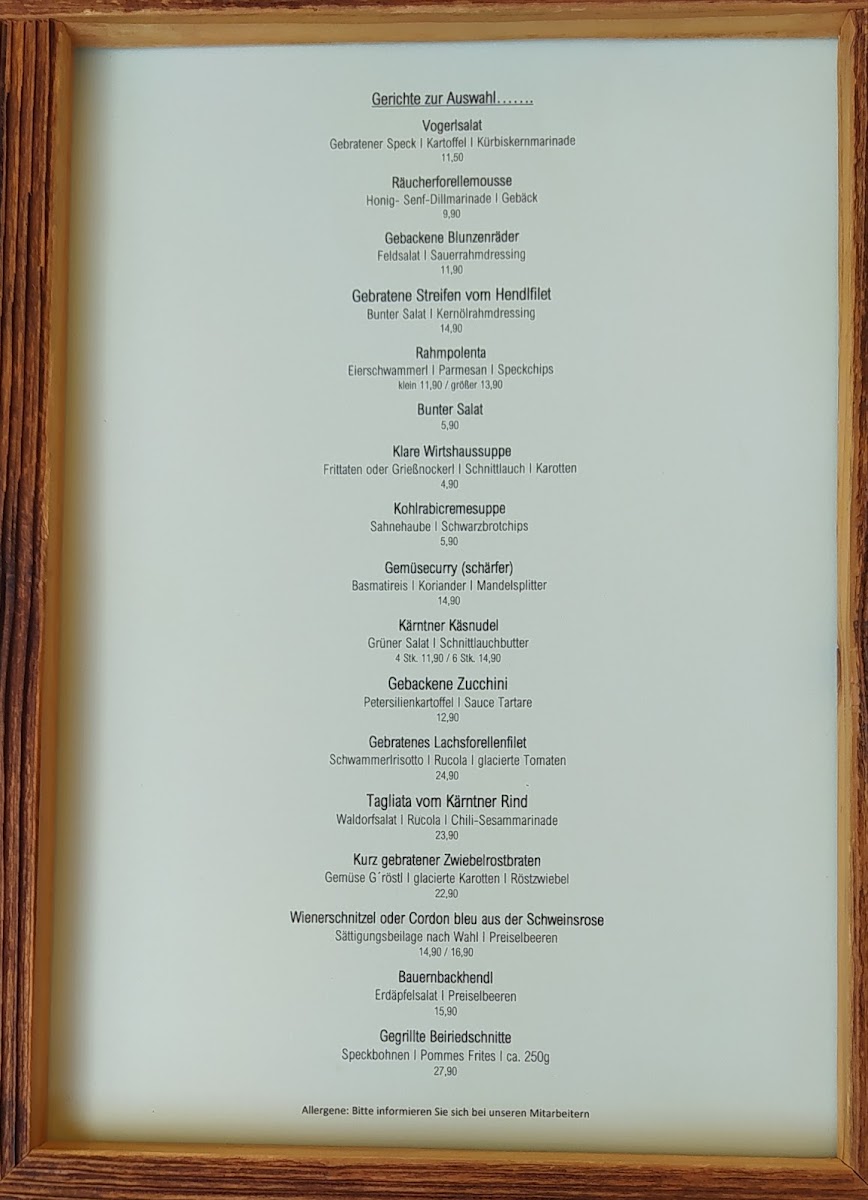 Menu Der Schumi Landgasthof-2
